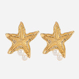 Starfish Gold plated Earrings
