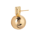 Gold bauble with Cubic Zirconia Stone Earrings