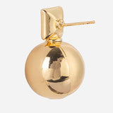 Gold bauble with Cubic Zirconia Stone Earrings