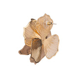 Black and Gold plated Flower Power Earrings
