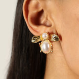 NATURE BEAUTY GOLD PLATING ANTITARNISH EARRING