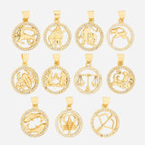 Gold Plated La King Charm Pendant with CZ Stone