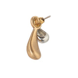 Matte Finish Gold plated Drop Earrings