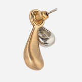 Matte Finish Gold plated Drop Earrings