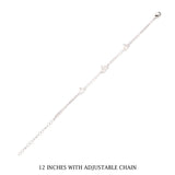 Silver Hearts Tennis Bracelet
