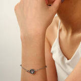 Silver Luna Crystal Bracelet