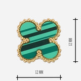 Van Cleef Green Clover Earrings