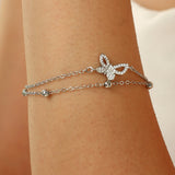 Silver Butterfly Charm Bracelet