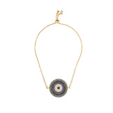 Gold Crystal Cosmic Evil Eye Bracelet