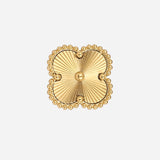 Gold V Leef Stud Earrings
