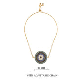 Gold Crystal Cosmic Evil Eye Bracelet