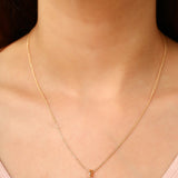 Gold Scarlet Ruby Pendant Necklace