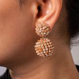 Fancy Glass Stone Hanging Earrings