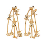 Butterfly Waterfall Gold plated Long Earrings