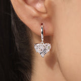 Silver Plated Anti-Tarnish White CZ Stone Long Earrings