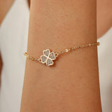 Gold Lucky Clover Bracelet