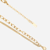 Gold Plated Pearl Necklace with Adjustable Chain