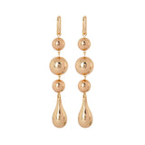 18k Gold Plated Bauble Long Earrings