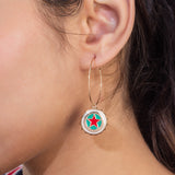 Bottle Cap Dangle Earrings