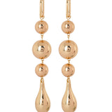 18k Gold Plated Bauble Long Earrings