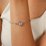 Silver Luna Crystal Bracelet