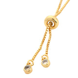 Gold Crystal Round Evil Eye Bracelet