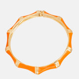 Orange Enamel Bamboo Style Bracelet