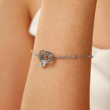 Silver Orbit Crystal Bracelet
