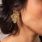 Hammered 18k Gold plated Earrings