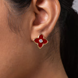 Clove Leaf Cubic Zirconia Earrings
