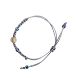 Grey Evil Eye Bracelet