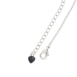 Silver Plated Four Tier Charm Pendant Necklace with Adjustable Chain