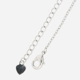 Silver Plated Four Tier Charm Pendant Necklace with Adjustable Chain