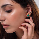 Van Cleef Green Clover Earrings