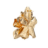 Floral Hammered Gold plated Earrings