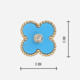 Turquoise Clover Studs Earrings