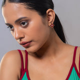 Clove Leaf Cubic Zirconia Earrings