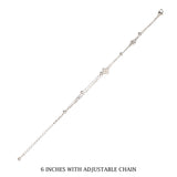 Silver Floral Charm Bracelet