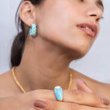 Evil Eye Combo Of Pendant, Ring and Earrings Set for Women