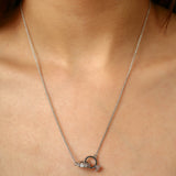 Silver Infinity Ring Pendant Necklace