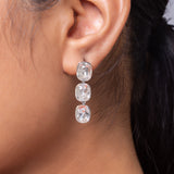 Elegant Three Drop Dangle Earrings