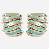 Enamel Gold Plated Earrings