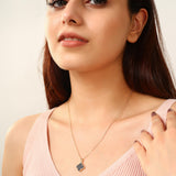 Gold Midnight Clover Pendant Necklace