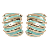 Enamel Gold Plated Earrings