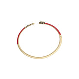 Gold Crimson Snake Cuff Bracelet