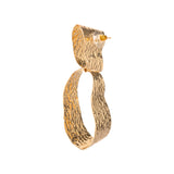 Hammered Gold plated Long Earrings