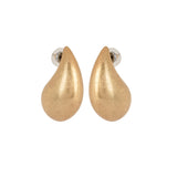 Matte Drop Gold plated Earrings