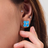 Turquoise Clover Studs Earrings