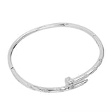 Silver Cartier Nail Bracelet