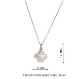 Silver Twin Clover Pendant Necklace